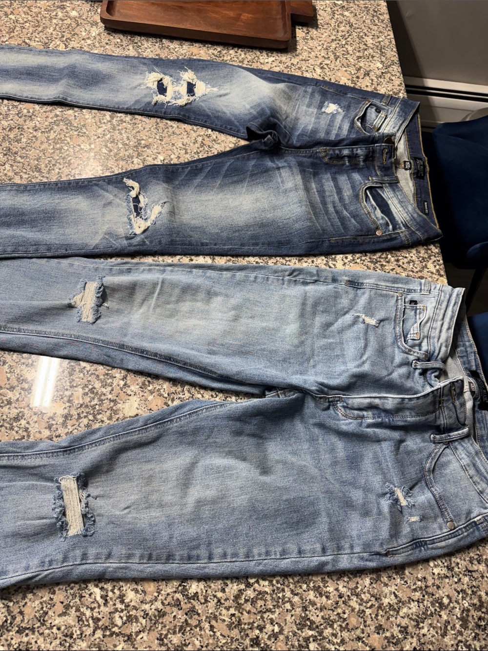 Judy Blue Light Wash Distressed Slim Jeans - Two Pair